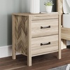 image:imageSignature Design by Ashley Bedside Table Nightstand Scalloped 2 DrawersNatural