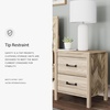 image:imageSignature Design by Ashley Bedside Table Nightstand Scalloped 2 DrawersNatural