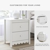 image:imageSignature Design by Ashley Bedside Table Nightstand Scalloped 2 DrawersWhite