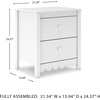 image:imageSignature Design by Ashley Bedside Table Nightstand Scalloped 2 DrawersWhite