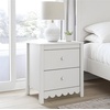 image:imageSignature Design by Ashley Bedside Table Nightstand Scalloped 2 DrawersWhite