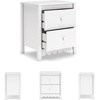 image:imageSignature Design by Ashley Bedside Table Nightstand Scalloped 2 DrawersWhite
