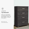 image:imageSignature Design by Ashley Belachime 2 Drawer Black Nightstand CharcoalBlack
