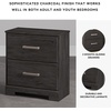 image:imageSignature Design by Ashley Belachime 2 Drawer Black Nightstand CharcoalBlack