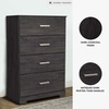 image:imageSignature Design by Ashley Belachime 2 Drawer Black Nightstand CharcoalBlack