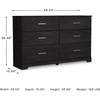 image:imageSignature Design by Ashley Belachime 2 Drawer Black Nightstand CharcoalBlack