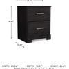image:imageSignature Design by Ashley Belachime 2 Drawer Black Nightstand CharcoalBlack