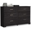image:imageSignature Design by Ashley Belachime 2 Drawer Black Nightstand CharcoalBlack