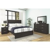 image:imageSignature Design by Ashley Belachime 2 Drawer Black Nightstand CharcoalBlack