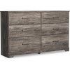 image:imageSignature Design by Ashley Belachime 2 Drawer Black Nightstand CharcoalGrayish Brown