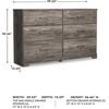 image:imageSignature Design by Ashley Belachime 2 Drawer Black Nightstand CharcoalGrayish Brown