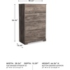 image:imageSignature Design by Ashley Belachime 2 Drawer Black Nightstand CharcoalGrayish Brown