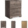 image:imageSignature Design by Ashley Belachime 2 Drawer Black Nightstand CharcoalGrayish Brown