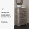 image:imageSignature Design by Ashley Belachime 2 Drawer Black Nightstand CharcoalGrayish Brown