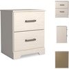 image:imageSignature Design by Ashley Belachime 2 Drawer Black Nightstand CharcoalWhite