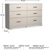 image:imageSignature Design by Ashley Belachime 2 Drawer Black Nightstand CharcoalWhite