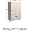 image:imageSignature Design by Ashley Belachime 2 Drawer Black Nightstand CharcoalWhite