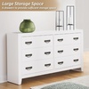 image:imageSignature Design by Ashley Binterglen 6Drawer White Dresser Casual Contemporary Style Hardwood Solids and Okoume Veneer Bedroom Storage 57 W