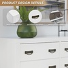 image:imageSignature Design by Ashley Binterglen 6Drawer White Dresser Casual Contemporary Style Hardwood Solids and Okoume Veneer Bedroom Storage 57 W