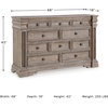 image:imageSignature Design by Ashley Blairhurst 10 Drawer Dresser Grayish Brown