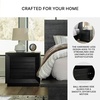image:imageSignature Design by Ashley Chalanna White Glam Nightstand LED Lighting and USB Charging Modern Bedside Table 2 Drawer Storage for Bedroom 2763 W Bright WhiteBlack