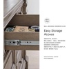 image:imageSignature Design by Ashley Chalanna White Glam Nightstand LED Lighting and USB Charging Modern Bedside Table 2 Drawer Storage for Bedroom 2763 W Bright WhiteBrownGray