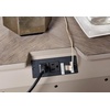 image:imageSignature Design by Ashley Chalanna White Glam Nightstand LED Lighting and USB Charging Modern Bedside Table 2 Drawer Storage for Bedroom 2763 W Bright WhiteBrownGray