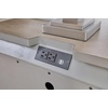 image:imageSignature Design by Ashley Chalanna White Glam Nightstand LED Lighting and USB Charging Modern Bedside Table 2 Drawer Storage for Bedroom 2763 W Bright WhiteBrownGray