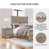image:imageSignature Design by Ashley Chalanna White Glam Nightstand LED Lighting and USB Charging Modern Bedside Table 2 Drawer Storage for Bedroom 2763 W Bright WhiteBrownGray