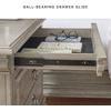 image:imageSignature Design by Ashley Chalanna White Glam Nightstand LED Lighting and USB Charging Modern Bedside Table 2 Drawer Storage for Bedroom 2763 W Bright WhiteBrownGray