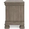 image:imageSignature Design by Ashley Chalanna White Glam Nightstand LED Lighting and USB Charging Modern Bedside Table 2 Drawer Storage for Bedroom 2763 W Bright WhiteBrownGray