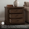 image:imageSignature Design by Ashley Chalanna White Glam Nightstand LED Lighting and USB Charging Modern Bedside Table 2 Drawer Storage for Bedroom 2763 W Bright WhiteMedium Brown