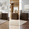 image:imageSignature Design by Ashley Chalanna White Glam Nightstand LED Lighting and USB Charging Modern Bedside Table 2 Drawer Storage for Bedroom 2763 W Bright WhiteMedium Brown
