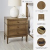 image:imageSignature Design by Ashley Chalanna White Glam Nightstand LED Lighting and USB Charging Modern Bedside Table 2 Drawer Storage for Bedroom 2763 W Bright WhiteBrown