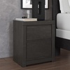 image:imageSignature Design by Ashley Chalanna White Glam Nightstand LED Lighting and USB Charging Modern Bedside Table 2 Drawer Storage for Bedroom 2763 W Bright WhiteCharcoal