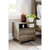 image:imageSignature Design by Ashley Chalanna White Glam Nightstand LED Lighting and USB Charging Modern Bedside Table 2 Drawer Storage for Bedroom 2763 W Bright WhiteBrown