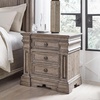image:imageSignature Design by Ashley Chalanna White Glam Nightstand LED Lighting and USB Charging Modern Bedside Table 2 Drawer Storage for Bedroom 2763 W Bright WhiteBrownGray
