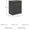 image:imageSignature Design by Ashley Chalanna White Glam Nightstand LED Lighting and USB Charging Modern Bedside Table 2 Drawer Storage for Bedroom 2763 W Bright WhiteCharcoal