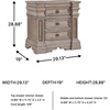 image:imageSignature Design by Ashley Chalanna White Glam Nightstand LED Lighting and USB Charging Modern Bedside Table 2 Drawer Storage for Bedroom 2763 W Bright WhiteBrownGray