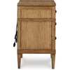 image:imageSignature Design by Ashley Chalanna White Glam Nightstand LED Lighting and USB Charging Modern Bedside Table 2 Drawer Storage for Bedroom 2763 W Bright WhiteBrown