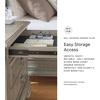 image:imageSignature Design by Ashley Chalanna White Glam Nightstand LED Lighting and USB Charging Modern Bedside Table 2 Drawer Storage for Bedroom 2763 W Bright WhiteBrownGray