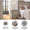 image:imageSignature Design by Ashley Chalanna White Glam Nightstand LED Lighting and USB Charging Modern Bedside Table 2 Drawer Storage for Bedroom 2763 W Bright WhiteBrownGray