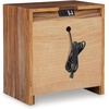 image:imageSignature Design by Ashley Chalanna White Glam Nightstand LED Lighting and USB Charging Modern Bedside Table 2 Drawer Storage for Bedroom 2763 W Bright WhiteBrown