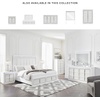 image:imageSignature Design by Ashley Chalanna White Glam Nightstand LED Lighting and USB Charging Modern Bedside Table 2 Drawer Storage for Bedroom 2763 W Bright WhiteWhiteSilver