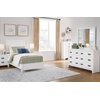 image:imageSignature Design by Ashley Chalanna White Glam Nightstand LED Lighting and USB Charging Modern Bedside Table 2 Drawer Storage for Bedroom 2763 W Bright WhiteWhite
