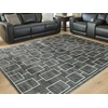 image:imageSignature Design by Ashley Chanleigh Abstract Washable Area Rug 8x10BlackGray
