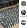 image:imageSignature Design by Ashley Chanleigh Abstract Washable Area Rug 8x10BlackGray