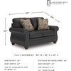 image:imageSignature Design by Ashley Chatterton Queen Sleeper Sofa Bed Earth BrownGranite