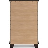 image:imageSignature Design by Ashley Covetown Contemporary 5Drawer Chest with Easy Glide and Safety Stop for Bedroom Dark BrownDark Brown
