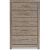 image:imageSignature Design by Ashley Culverbach Farmhouse Full Panel Bed Frame Gray5 Drawer Chest